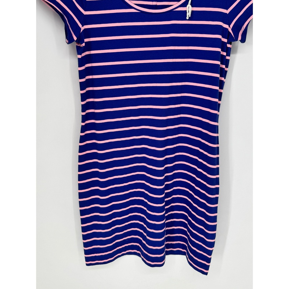 Lilly Pulitzer T-Shirt Dress Womens Size M Blue Pink Striped NWOT Mini Stretch - Picture 3 of 12